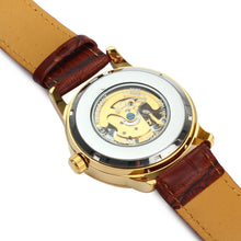 Load image into Gallery viewer, SHENHUA 9269 Men Hollow Automatic Mechanical Watch with Leather Band Roman Scale