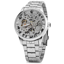 Load image into Gallery viewer, Winner W034 Automatic Mechanical Movement Hollow Out Men Watch with Stainless Steel Band