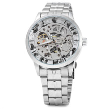 Load image into Gallery viewer, Winner W034 Automatic Mechanical Movement Hollow Out Men Watch with Stainless Steel Band