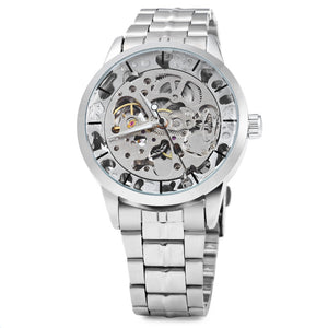 Winner W034 Automatic Mechanical Movement Hollow Out Men Watch with Stainless Steel Band