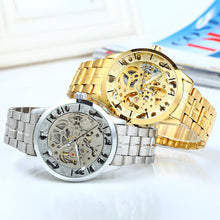 Load image into Gallery viewer, Winner W034 Automatic Mechanical Movement Hollow Out Men Watch with Stainless Steel Band