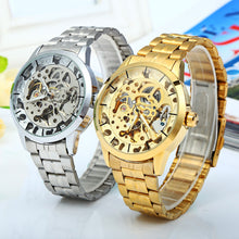 Load image into Gallery viewer, Winner W034 Automatic Mechanical Movement Hollow Out Men Watch with Stainless Steel Band