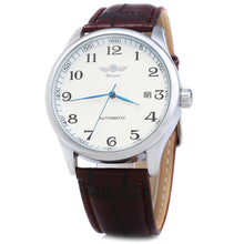 Load image into Gallery viewer, Winner W062 Men Automatic Mechanical Watch with Leather Band Date Display