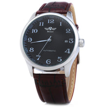 Load image into Gallery viewer, Winner W062 Men Automatic Mechanical Watch with Leather Band Date Display