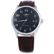 Load image into Gallery viewer, Winner W062 Men Automatic Mechanical Watch with Leather Band Date Display