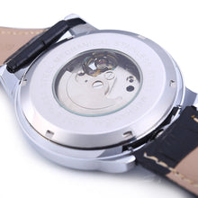 Load image into Gallery viewer, JARAGAR A632 Hollow Quartz Watch for Men Leather Band Small Dial Rhinestone Decorated