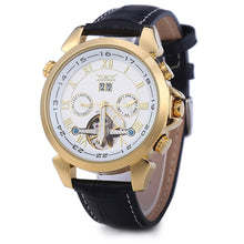 Load image into Gallery viewer, JARAGAR H057M Tourbillon Automatic Mechanical Watch for Men Leather Band Date Week Month