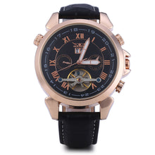 Load image into Gallery viewer, JARAGAR H057M Tourbillon Automatic Mechanical Watch for Men Leather Band Date Week Month