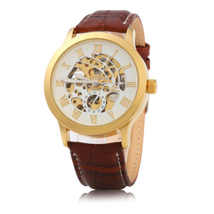 SHENHUA CGX 06 Male Automatic Mechanical Watch Hollow-out Dial Stainless Steel Band Wristwatch