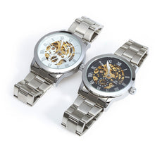 Load image into Gallery viewer, SHENHUA CGX 06 Male Automatic Mechanical Watch Hollow-out Dial Stainless Steel Band Wristwatch