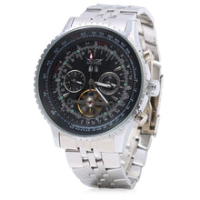 Load image into Gallery viewer, Jaragar F120506 Flywheel Automatic Mechanical Wrist Watch for Male Steel Strap