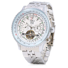 Load image into Gallery viewer, Jaragar F120506 Flywheel Automatic Mechanical Wrist Watch for Male Steel Strap