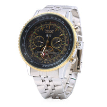 Load image into Gallery viewer, Jaragar F120506 Flywheel Automatic Mechanical Wrist Watch for Male Steel Strap