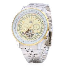 Load image into Gallery viewer, Jaragar F120506 Flywheel Automatic Mechanical Wrist Watch for Male Steel Strap