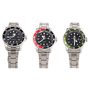 Sewor SWQ26 Male Automatic Self Wind Mechanical Watch Date Display Luminous Pointer Wristwatch