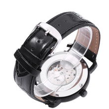 Load image into Gallery viewer, WINNER A540 Male Auto Mechanical Watch Hollow-out Dial Leather Band Wristwatch