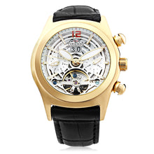 Load image into Gallery viewer, FORSINING A526 Men Auto Mechanical Watch Calendar Display Tourbillon Hemisphere Dial Wristwatch