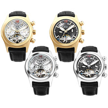 Load image into Gallery viewer, FORSINING A526 Men Auto Mechanical Watch Calendar Display Tourbillon Hemisphere Dial Wristwatch