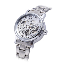 Load image into Gallery viewer, Winner F120524 Female Auto Mechanical Watch Luminous Pointer Hollow-out Back Cover Wristwatch