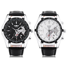 Load image into Gallery viewer, Winner F120535 Men Mechanical Watch Date Display Luminous Leather Band Wristwatch