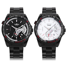 Load image into Gallery viewer, Winner F120594 Men Mechanical Watch Date Display Luminous Stainless Steel Band Wristwatch