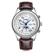 Load image into Gallery viewer, GUANQIN GQ20022 Male Auto Mechanical Watch Moon Phase Calendar 24 Hours System Men Wristwatch