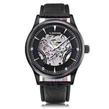 Load image into Gallery viewer, Winner A708 Male Mechanical Hand Wind Watch Luminous Transparent Dial Wristwatch for Men