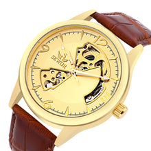 Load image into Gallery viewer, SEWOR SW031 Mechanical Hollow Dial Male Watch Leather Band Luminous Men Wristwatch