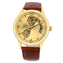 Load image into Gallery viewer, SEWOR SW031 Mechanical Hollow Dial Male Watch Leather Band Luminous Men Wristwatch