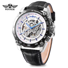 Load image into Gallery viewer, Winner 427 Male Auto Mechanical Watch Luminous Leather Band Wristwatch for Men