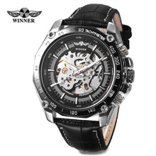 Load image into Gallery viewer, Winner 427 Male Auto Mechanical Watch Luminous Leather Band Wristwatch for Men