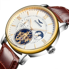 Load image into Gallery viewer, GUANQIN GJ16036 Men Auto Mechanical Watch Chronograph Moon Phase Luminous Wristwatch