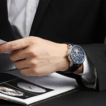 Load image into Gallery viewer, GUANQIN GJ16036 Men Auto Mechanical Watch Chronograph Moon Phase Luminous Wristwatch