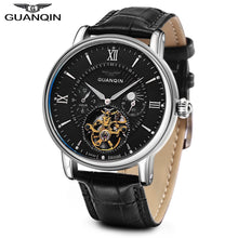 Load image into Gallery viewer, GUANQIN GJ16036 Men Auto Mechanical Watch Chronograph Moon Phase Luminous Wristwatch