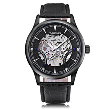 Load image into Gallery viewer, Winner A708 Male Mechanical Hand Wind Watch Luminous Transparent Dial Wristwatch for Men