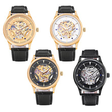 Load image into Gallery viewer, Winner A708 Male Mechanical Hand Wind Watch Luminous Transparent Dial Wristwatch for Men